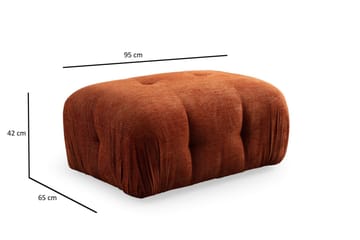 Belgin Bubblig Divansoffa 3-sits med fasta armstöd - Orange - Möbler - Soffa - Modulsoffor - Komplett modulsoffa
