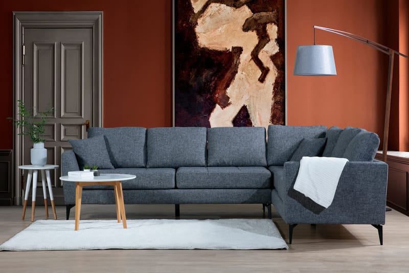 Bouchelle Hörnsoffa med Divan Höger - Grå - Möbler - Soffa - Hörnsoffa
