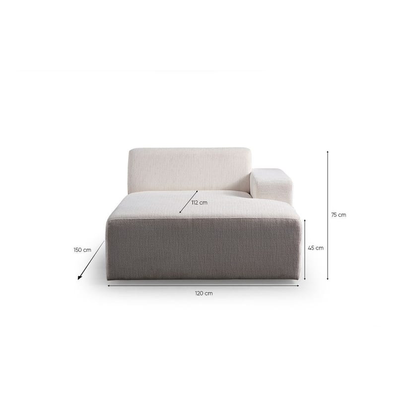 Branorin 4-sits Soffa med Divan - Vit - Möbler - Soffa - Divansoffor & schäslongsoffa
