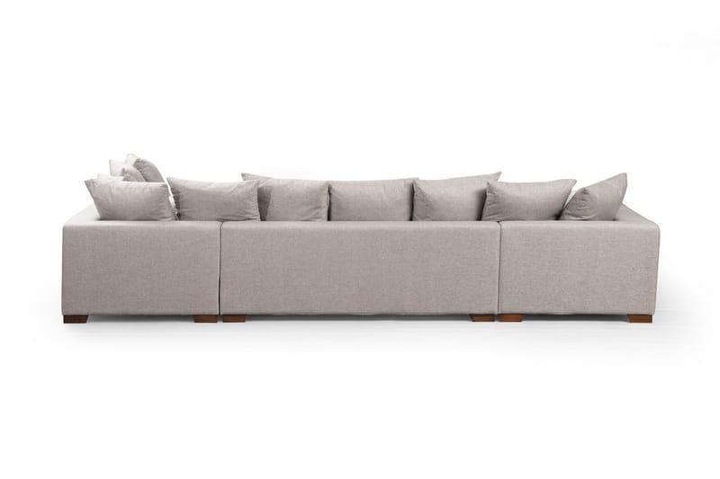 Castelloli 4-sits U-formad Hörnsoffa med Divan och Schäslong i Tyg - Ljusgrå - Möbler - Soffa - Hörnsoffa - Hörnsoffa med divan