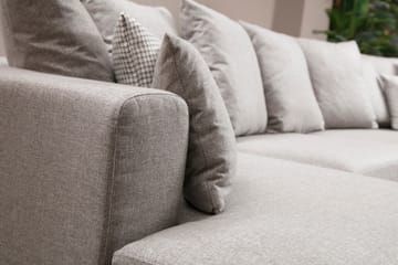 Castelloli 4-sits U-formad Hörnsoffa med Divan och Schäslong i Tyg - Ljusgrå - Möbler - Soffa - Hörnsoffa - Hörnsoffa med divan