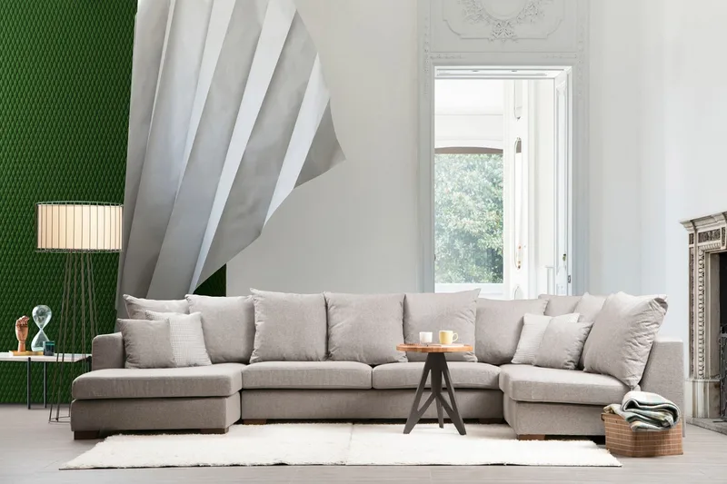 Castelloli Divansoffa - Beige - Möbler - Soffa - Hörnsoffa - Hörnsoffa med divan