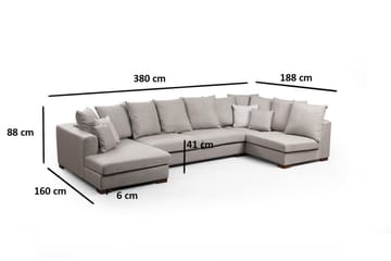 Castelloli Divansoffa - Beige - Möbler - Soffa - Hörnsoffa - Hörnsoffa med divan