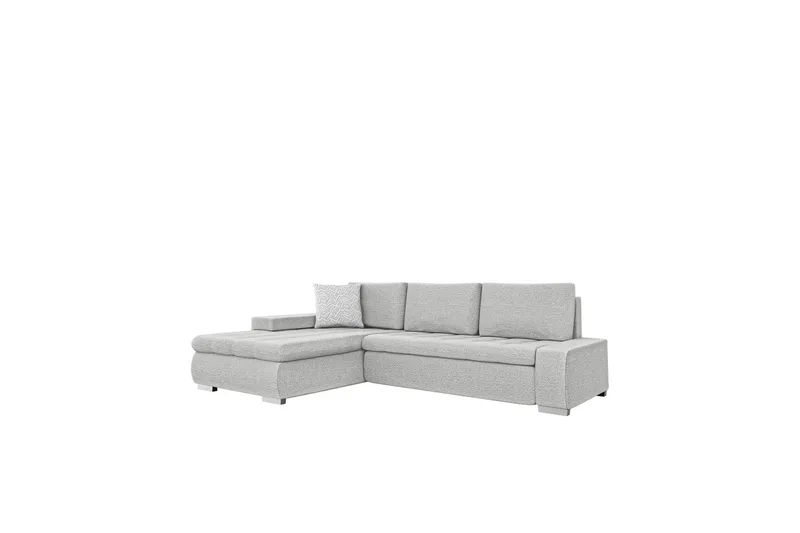 Cerys Soffa med Divan 3-sits, Ljusgrå