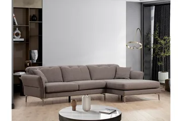 Chandara Soffa m. Divan 3-sits - Grå - Möbler - Soffa - Divansoffor & schäslongsoffa