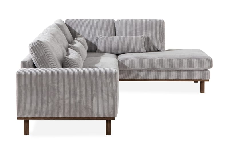 Copenhagen 4-sits Högervänd L-formad Schäslongsoffa i Manchester - Ljusgrå - Möbler - Soffa - Divansoffor & schäslongsoffa