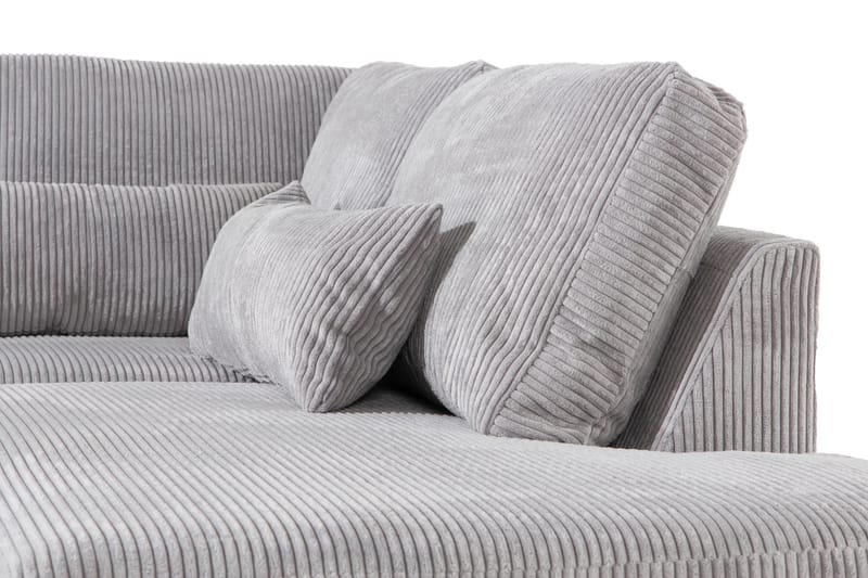 Copenhagen 4-sits Högervänd L-formad Schäslongsoffa i Manchester - Ljusgrå - Möbler - Soffa - Divansoffor & schäslongsoffa