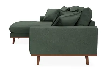 Copenhagen Premium 4-sits Vänstervänd L-formad Djup Divansoffa i Tyg - Grön - Möbler - Soffa - Divansoffor & schäslongsoffa