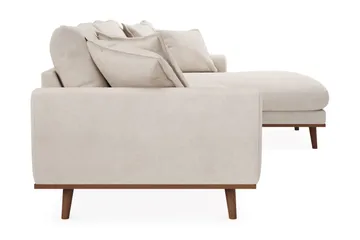 Copenhagen Premium 4-sits Högervänd L-formad Djup Divansoffa i Tyg - Beige - Möbler - Soffa - Divansoffor & schäslongsoffa