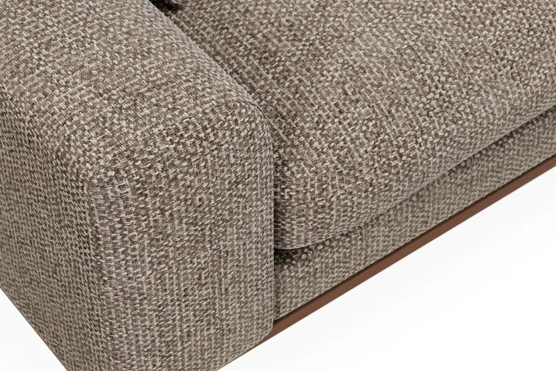 Copenhagen Premium 4-sits Högervänd L-formad Djup Divansoffa i Chenille - Brun - Möbler - Soffa - Divansoffor & schäslongsoffa