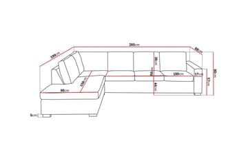 Crazy Limited Edition 4-sits Vänstervänd L-formad Djup Schäslongsoffa i Tyg - Grå - Möbler - Soffa - Divansoffor & schäslongsoffa - 4 sits soffa med divan