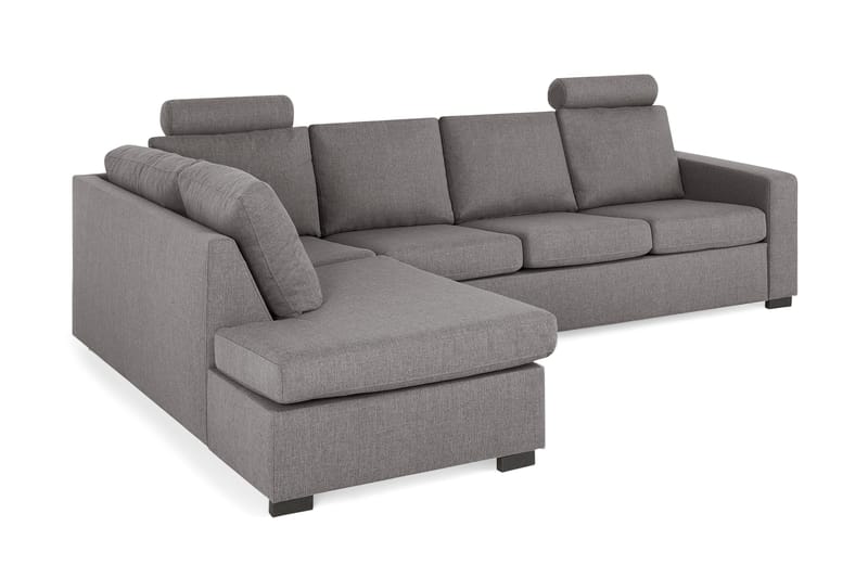 Crazy Limited Edition 4-sits Vänstervänd L-formad Djup Schäslongsoffa i Tyg - Grå - Möbler - Soffa - Divansoffor & schäslongsoffa - 4 sits soffa med divan