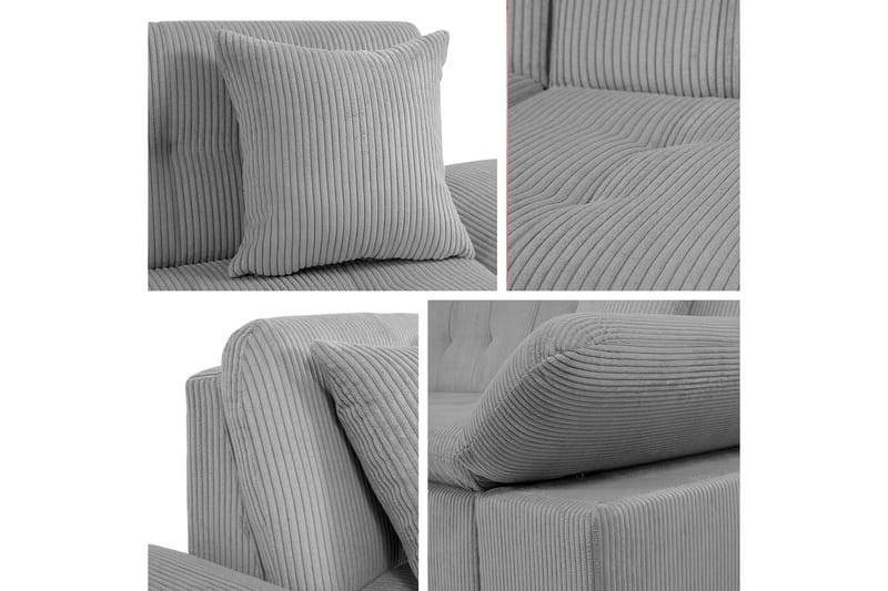 Djerra Soffa med Divan 3-sits - Röd/Svart - Möbler - Soffa - Divansoffor & schäslongsoffa