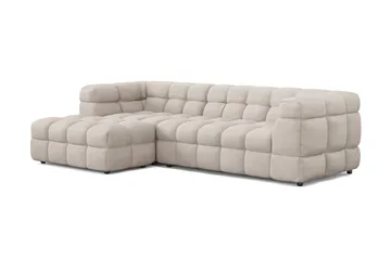 Elise 4-sits Bubblig Soffa med Divan Vänster - Beige - Möbler - Soffa - Divansoffor & schäslongsoffa