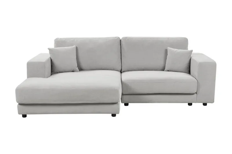 Ersi Soffa med Divan 3-sits, Grå/Svart