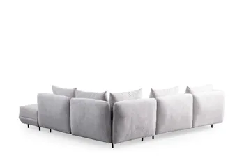 Floransa 4-sits Soffa med Divan - Ljusgrå - Möbler - Soffa - Divansoffor & schäslongsoffa