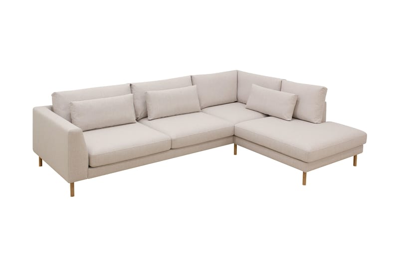 Florenz 4-sits Högervänd L-formad Schäslongsoffa i Tyg - Beige - Möbler - Soffa - Divansoffor & schäslongsoffa