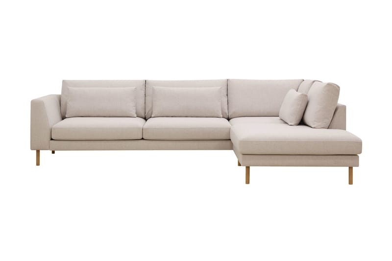 Florenz 4-sits Högervänd L-formad Schäslongsoffa i Tyg - Beige - Möbler - Soffa - Divansoffor & schäslongsoffa