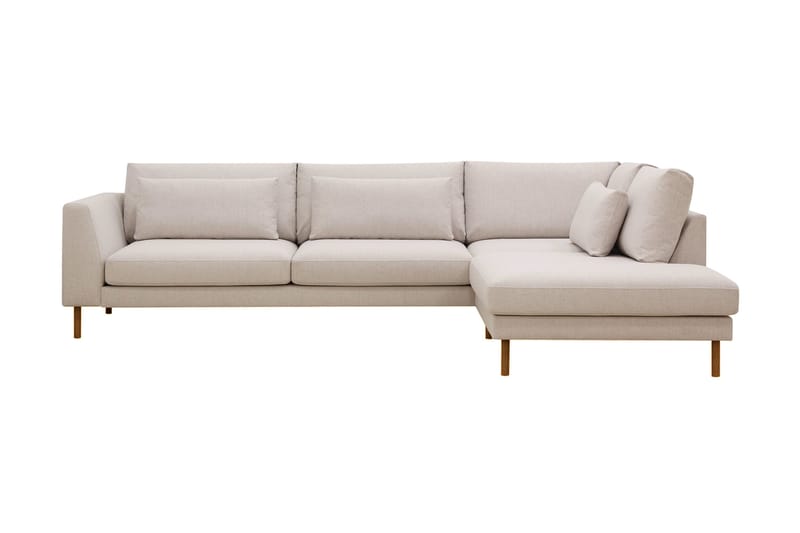 Florenz 4-sits Högervänd L-formad Schäslongsoffa i Tyg - Beige - Möbler - Soffa - Divansoffor & schäslongsoffa