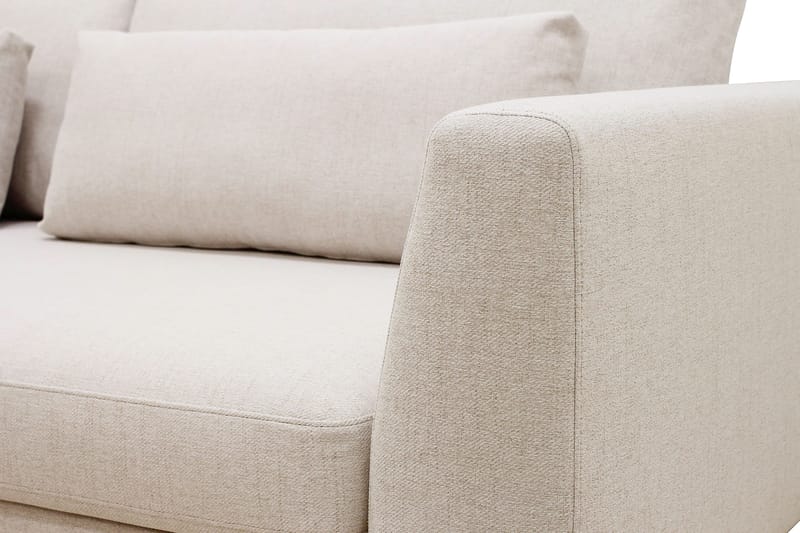 Florenz 4-sits Vänstervänd L-formad Schäslongsoffa i Tyg - Beige - Möbler - Soffa - Divansoffor & schäslongsoffa