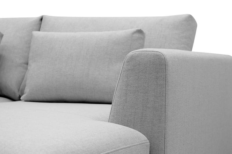 Florenz 4-sits Vänstervänd L-formad Schäslongsoffa i Tyg - Ljusgrå - Möbler - Soffa - Divansoffor & schäslongsoffa