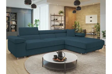Gabina Soffa med Divan 3-sits - Blå - Möbler - Soffa - Divansoffor & schäslongsoffa