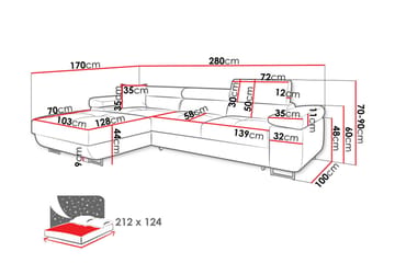 Gabina Soffa med Divan 3-sits - Grön - Möbler - Soffa - Divansoffor & schäslongsoffa