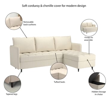 Hörnsoffa 3-sits Lindhus - Möbler - Soffa - Divansoffor & schäslongsoffa
