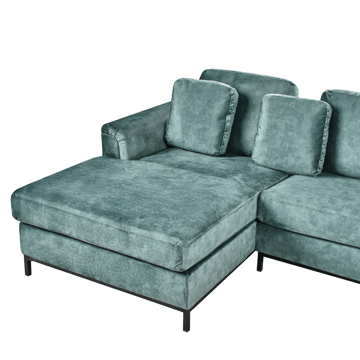 Hörnsoffa 4-sits Oslo Högervänd - Blågrön - Möbler - Soffa - Divansoffor & schäslongsoffa