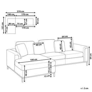 Hörnsoffa 4-sits Oslo Högervänd - Blågrön - Möbler - Soffa - Divansoffor & schäslongsoffa