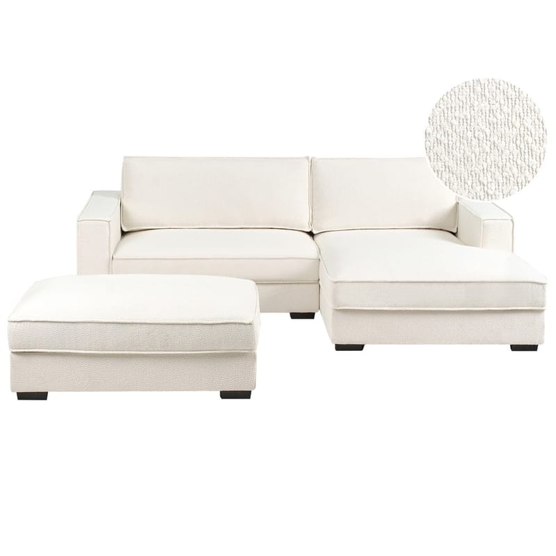 Hörnsoffa med fotpall Renders, Beige