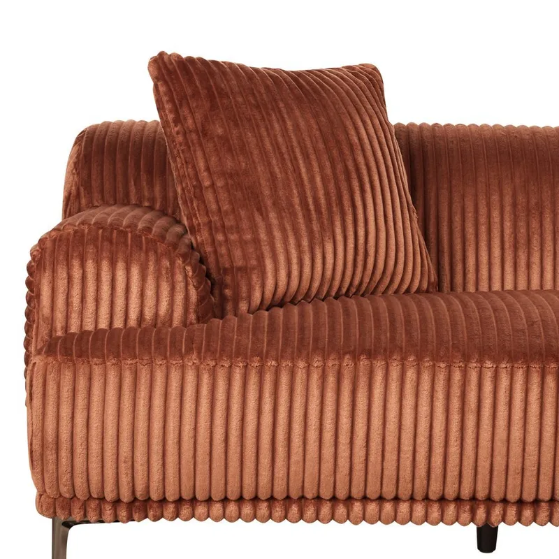 Hörnsoffa Stenum - Brun, mässing/Högervänd - Möbler - Soffa - Hörnsoffa