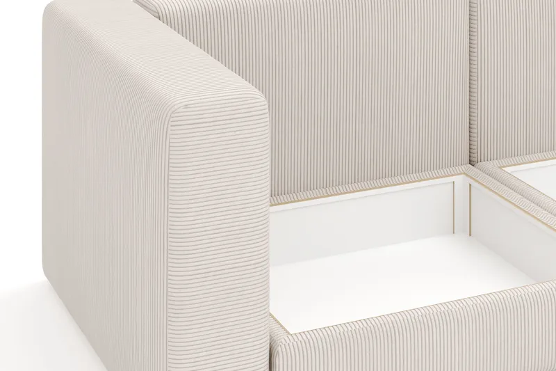 Hagblom 4-sits Divansoffa med Förvaring Vändbar - Beige - Möbler - Soffa - Divansoffor & schäslongsoffa