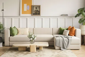 Hagblom 4-sits Divansoffa med Förvaring Vändbar - Beige - Möbler - Soffa - Divansoffor & schäslongsoffa