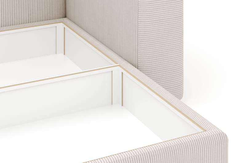 Hagblom 4-sits Vändbar Divansoffa 320 cm med Förvaring i Manchestertyg - Beige - Möbler - Soffa - Divansoffor & schäslongsoffa