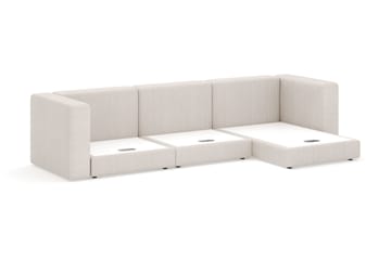 Hagblom 4-sits Vändbar Divansoffa 320 cm med Förvaring i Manchestertyg - Beige - Möbler - Soffa - Divansoffor & schäslongsoffa