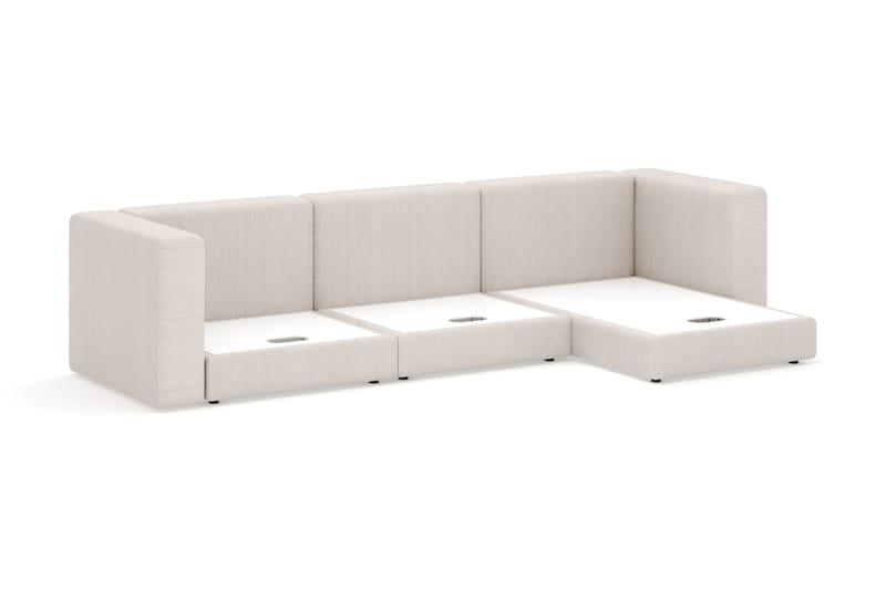 Hagblom 4-sits Vändbar Divansoffa 320 cm med Förvaring i Manchestertyg - Beige - Möbler - Soffa - Divansoffor & schäslongsoffa