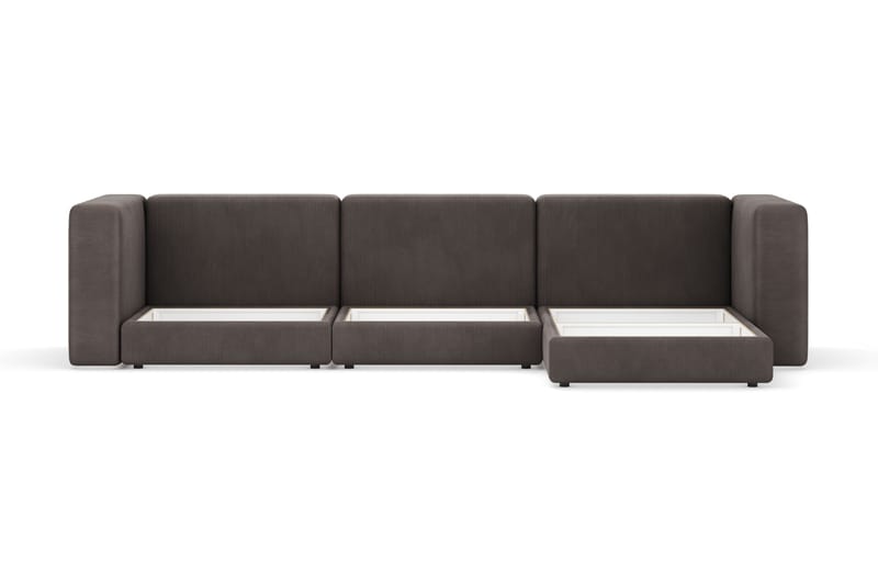 Hagblom 4-sits Vändbar Divansoffa 320 cm med Förvaring i Manchestertyg - Brun - Möbler - Soffa - Divansoffor & schäslongsoffa