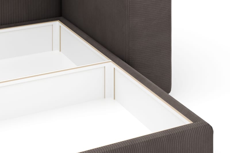 Hagblom 4-sits Vändbar Divansoffa 320 cm med Förvaring i Manchestertyg - Brun - Möbler - Soffa - Divansoffor & schäslongsoffa