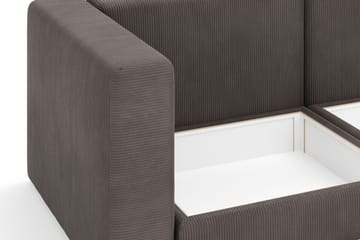 Hagblom 4-sits Vändbar Divansoffa 320 cm med Förvaring i Manchestertyg - Brun - Möbler - Soffa - Divansoffor & schäslongsoffa