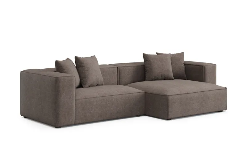 Havana 3-sits Låg Soffa med vändbar divan - Brun - Möbler - Soffa - Divansoffor & schäslongsoffa