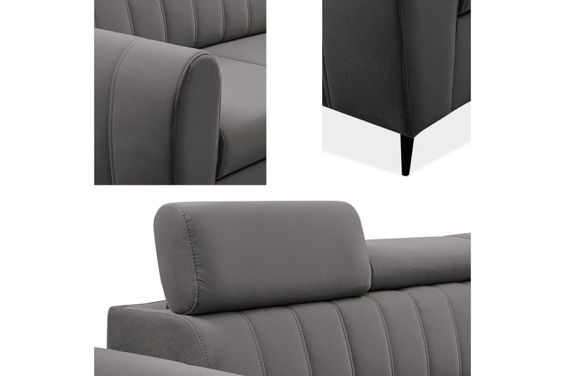 Hoffman Soffa med Schäslong 3-sits - Grå - Möbler - Soffa - Divansoffor & schäslongsoffa