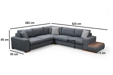 Huelva Divansoffa - Grå - Möbler - Soffa - Hörnsoffa
