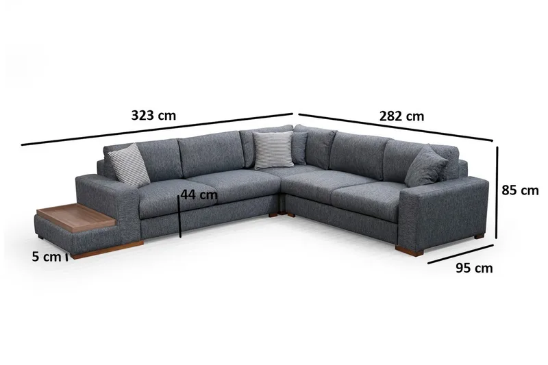 Huelva Divansoffa - Grå - Möbler - Soffa - Hörnsoffa