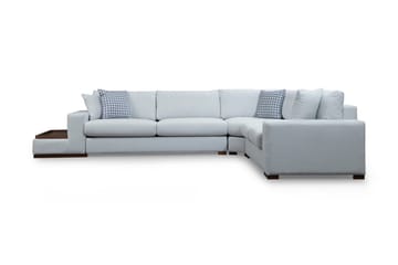Huelva Vänstervänd L-formad Hörnsoffa 363 cm i Tyg med Sidobord - Beige - Möbler - Soffa - Hörnsoffa
