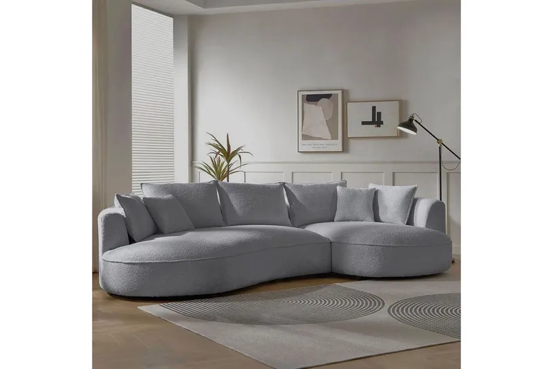Hungirr Soffa med Divan 4-sits - Grå - Möbler - Soffa - 4 sits soffa