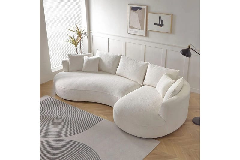 Hungirr Soffa med Divan 4-sits - Vit - Möbler - Soffa - 4 sits soffa