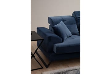 Jaraad Divansoffa 3-sits - Blå - Möbler - Soffa - Divansoffor & schäslongsoffa - 3 sits soffa med divan