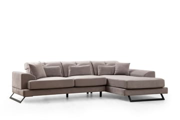 Jaraad Divansoffa 3-sits - Grå - Möbler - Soffa - Divansoffor & schäslongsoffa - 3 sits soffa med divan