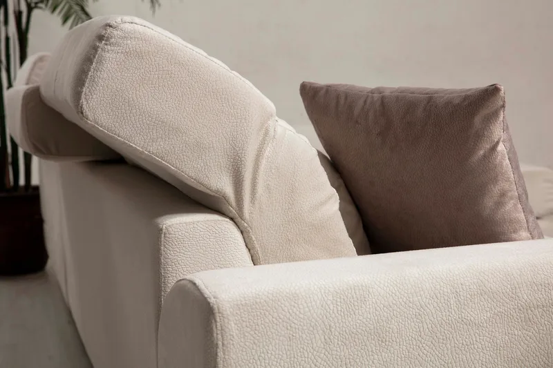 Jaraad Divansoffa Höger - Beige/Svart - Möbler - Soffa - Divansoffor & schäslongsoffa